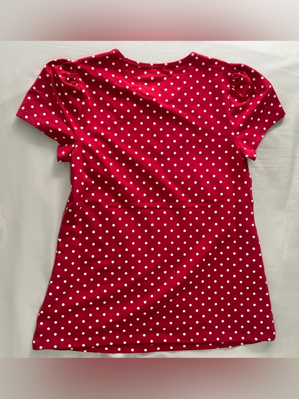 Torrid Retro Chic Button Neck Foxy Top in Commit Dot Red - Size 0/12 - NWT - Picture 7 of 16